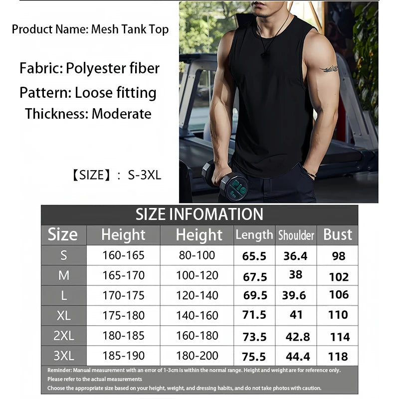 Summer Men's Gym Tank Top Fitness