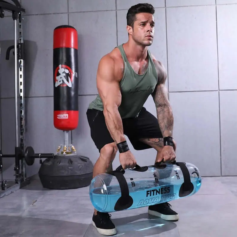 Transparent Cylindrical Weight-bearing Fitness Water Dumbbell Vellmara