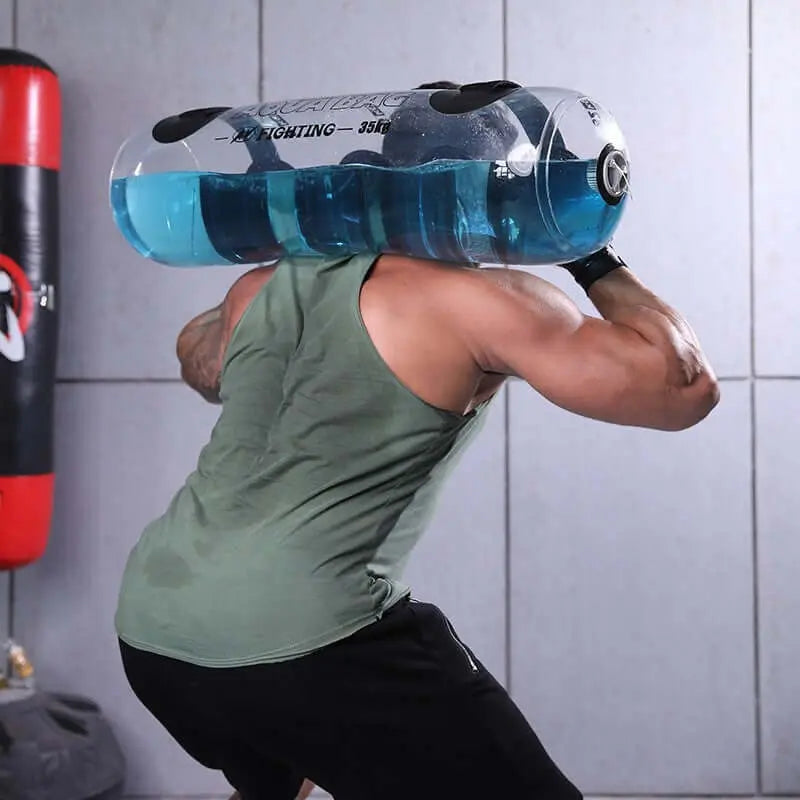 Transparent Cylindrical Weight-bearing Fitness Water Dumbbell Vellmara