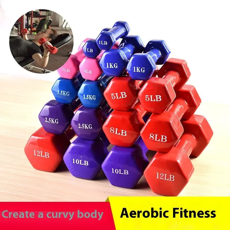 hexagonal dumbbells set for home strength training
