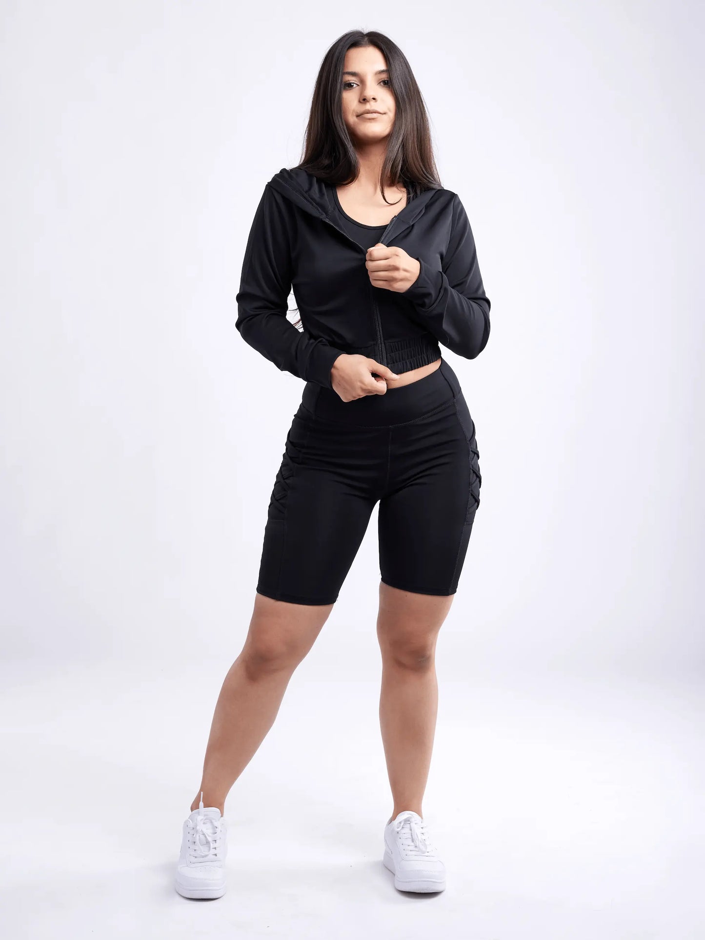 women fitness shorts with tummy control and stretch fit