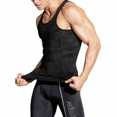 Men's Slimming Vest Body Shaper Corrective Posture Belly Compression Pink Iolaus