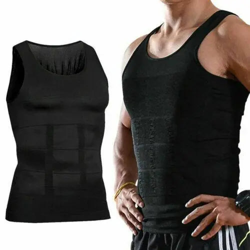 Men's Slimming Vest Body Shaper Corrective Posture Belly Compression Pink Iolaus