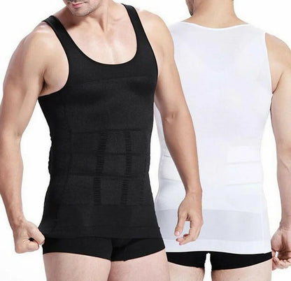 Men's Slimming Vest Body Shaper Corrective Posture Belly Compression Pink Iolaus