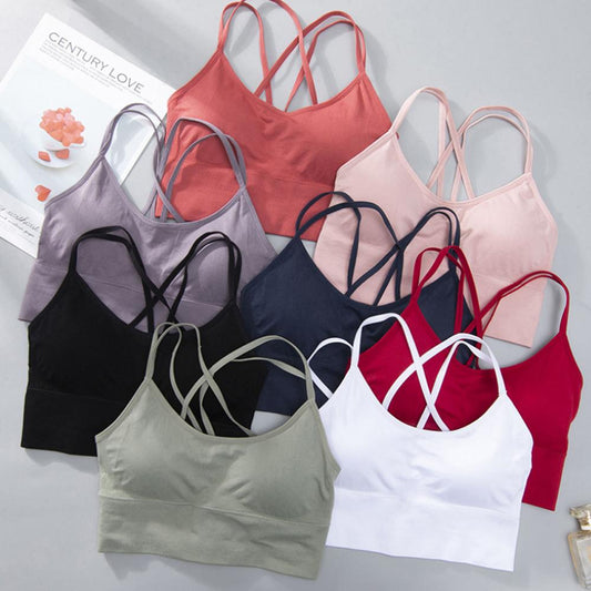 Sport Bras Cross Back Padded
