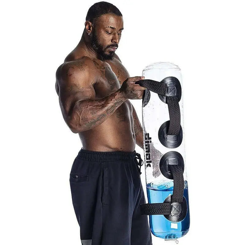 Transparent Cylindrical Weight-bearing Fitness Water Dumbbell Vellmara