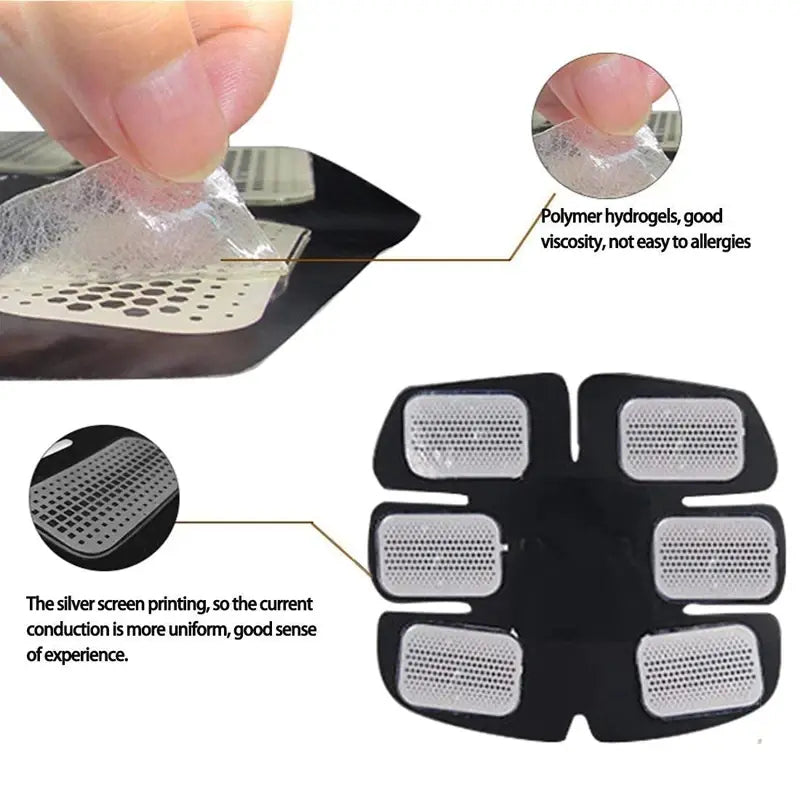 EMS Abdominal Muscle Toning Trainer ABS Stimulator Puce Gaia