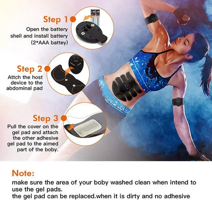 EMS Abdominal Muscle Toning Trainer ABS Stimulator Puce Gaia
