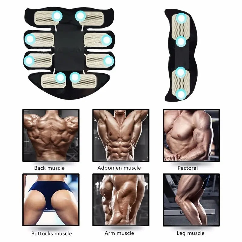 EMS Abdominal Muscle Toning Trainer ABS Stimulator Puce Gaia