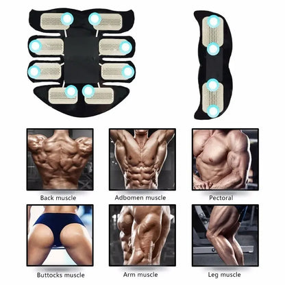 EMS Abdominal Muscle Toning Trainer ABS Stimulator Puce Gaia