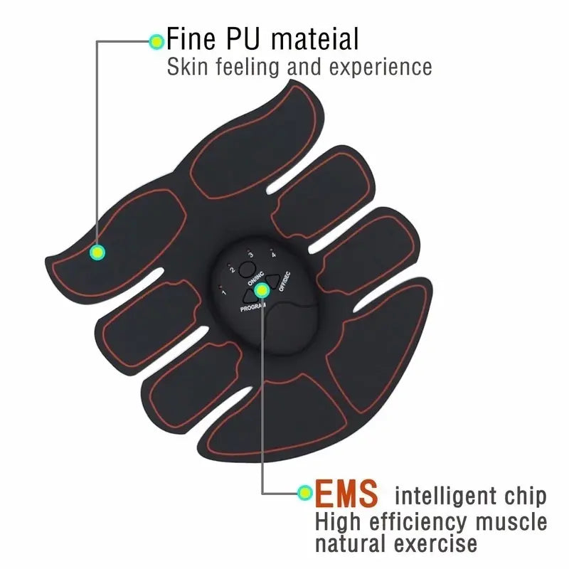 EMS Abdominal Muscle Toning Trainer ABS Stimulator Puce Gaia