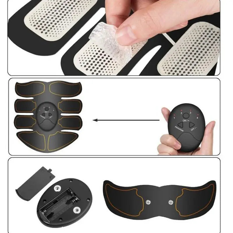 EMS Abdominal Muscle Toning Trainer ABS Stimulator Puce Gaia