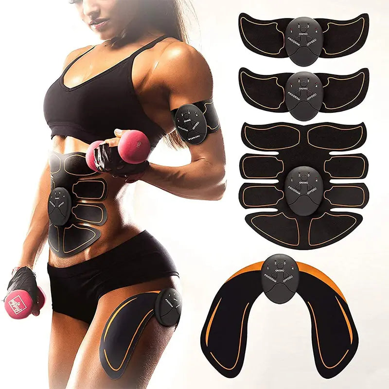 EMS Abdominal Muscle Toning Trainer ABS Stimulator Puce Gaia