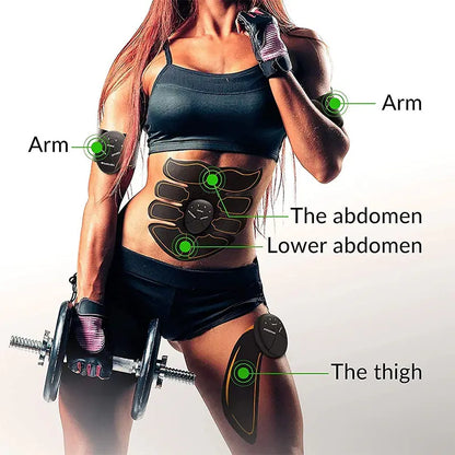 EMS Abdominal Muscle Toning Trainer ABS Stimulator Puce Gaia