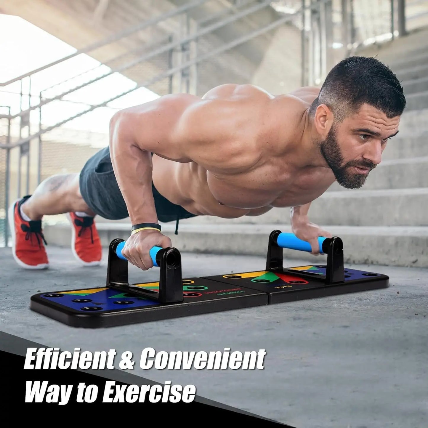 9 in 1 Push Up Rack Board System Fitness Workout Train Gym Exercise Copper Hecuba