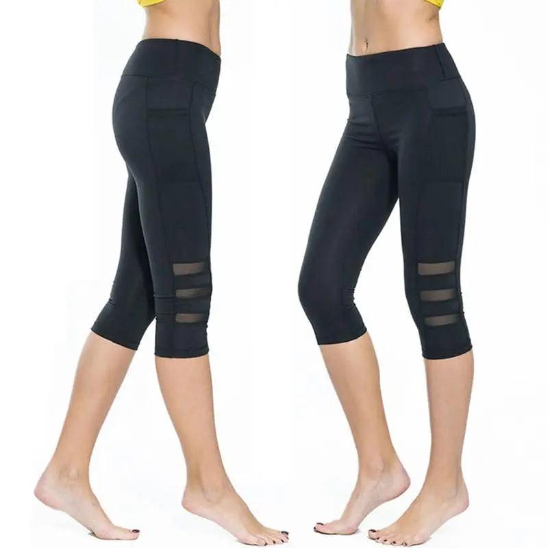 mid length fitness leggings for exercise and workouts