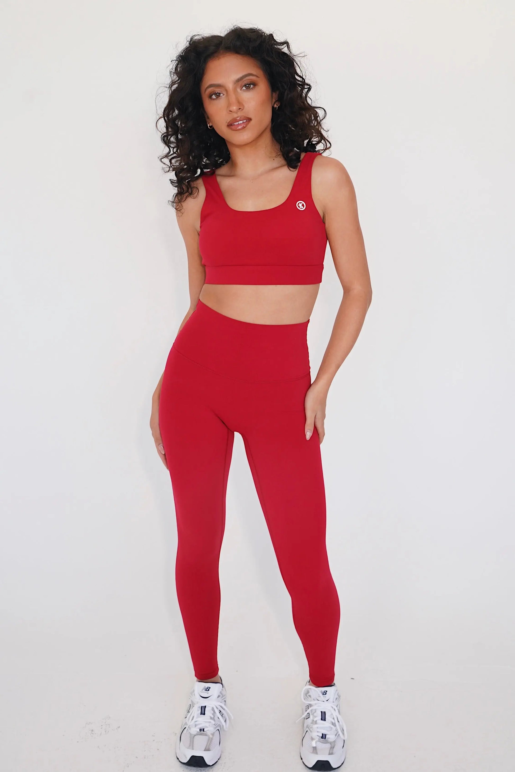 I am Beautifully Radiant Quick Dry Red Yoga Legging KIMITH BRAND
