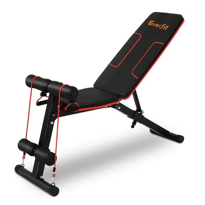 everfit adjustable fid weight bench for home gym workouts
