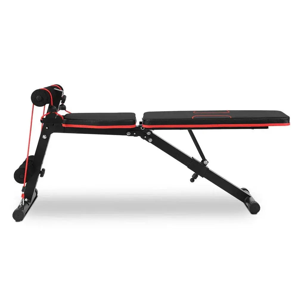 adjustable workout bench with steel frame and PU padding
