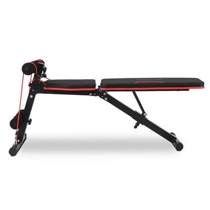 adjustable workout bench with steel frame and PU padding
