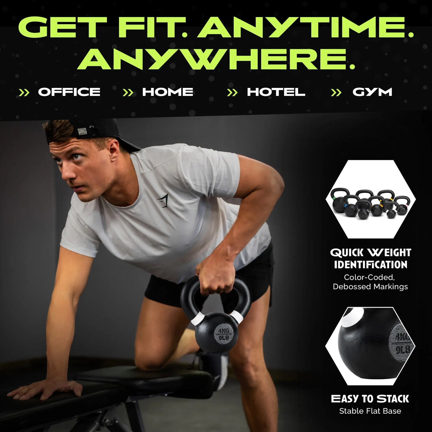Single Cast Iron Kettlebell Rage Fitness