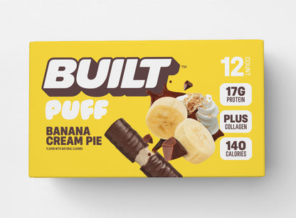 light marshmallow protein bar with banana flavor filling
