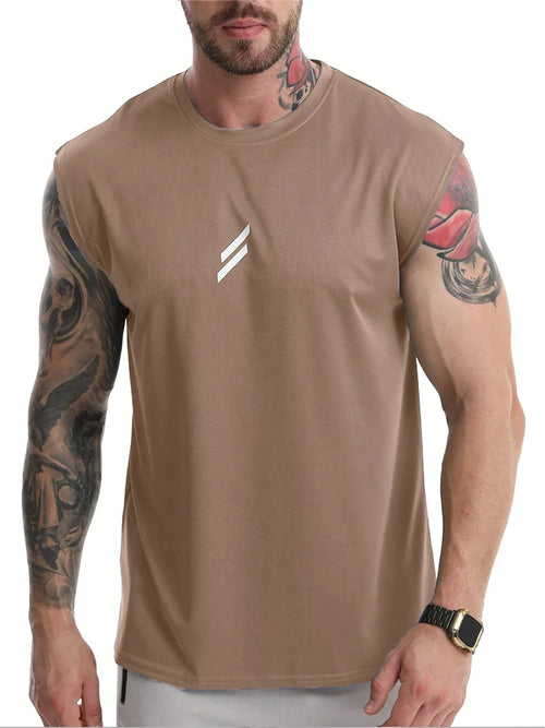 Fitness Sports Tank Top Men Breathable Loose Mesh Training