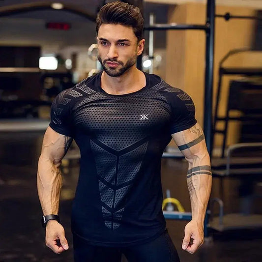 Summer Men's Quick Dry Fitness Tees AliExpress