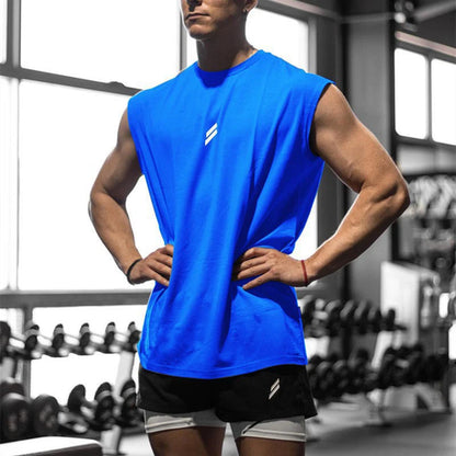 Fitness Sports Tank Top Men Breathable Loose Mesh Training