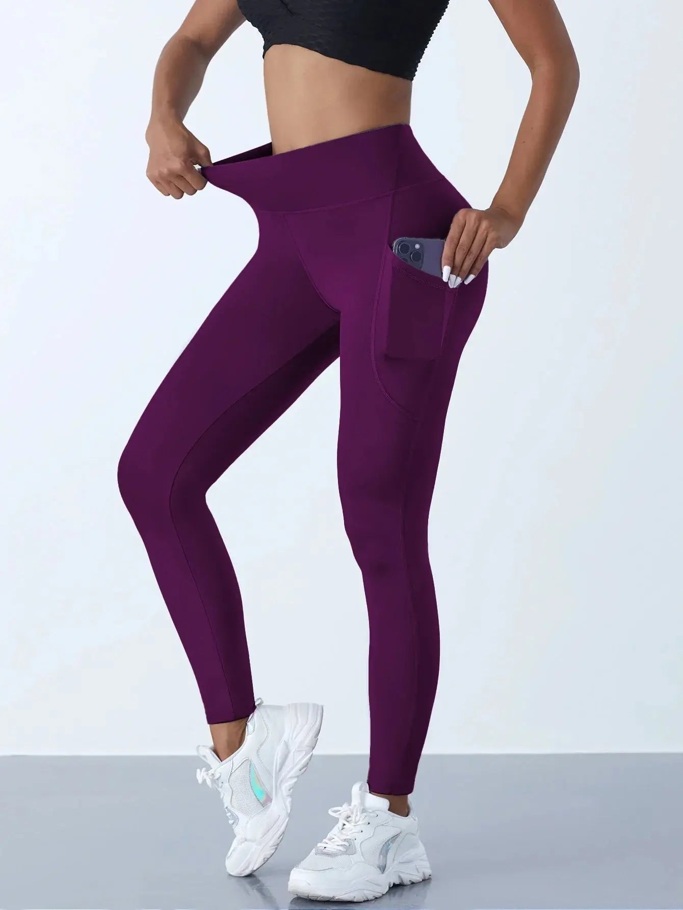 High Waist Women's Yoga Leggings with Pockets THRIXINE