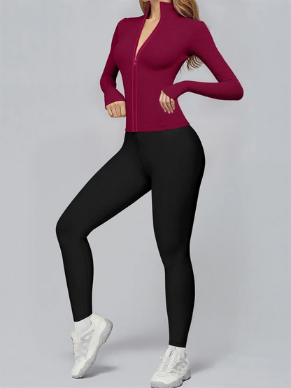 Premium Ribbed Activewear Set THRIXINE