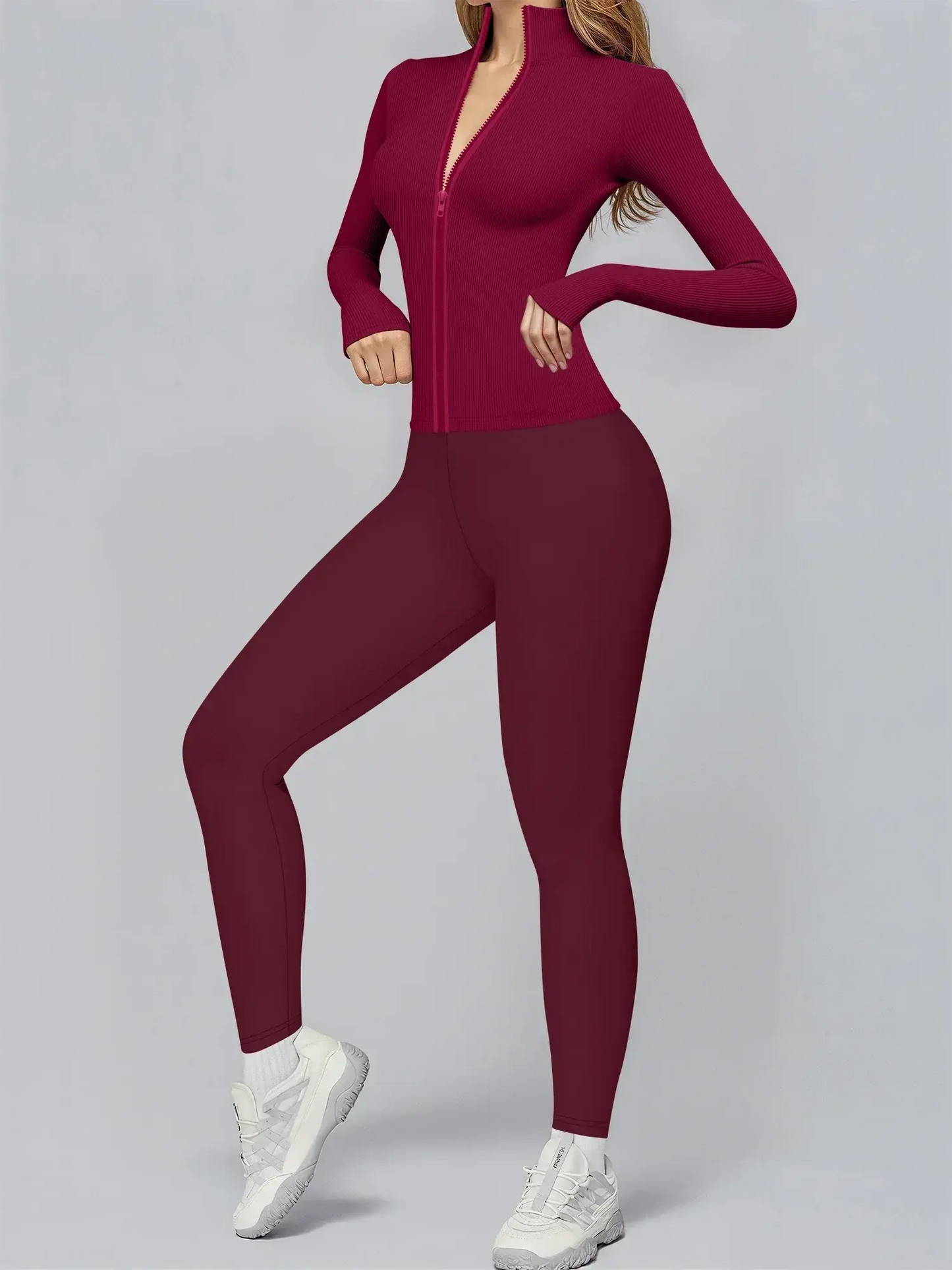 Premium Ribbed Activewear Set THRIXINE
