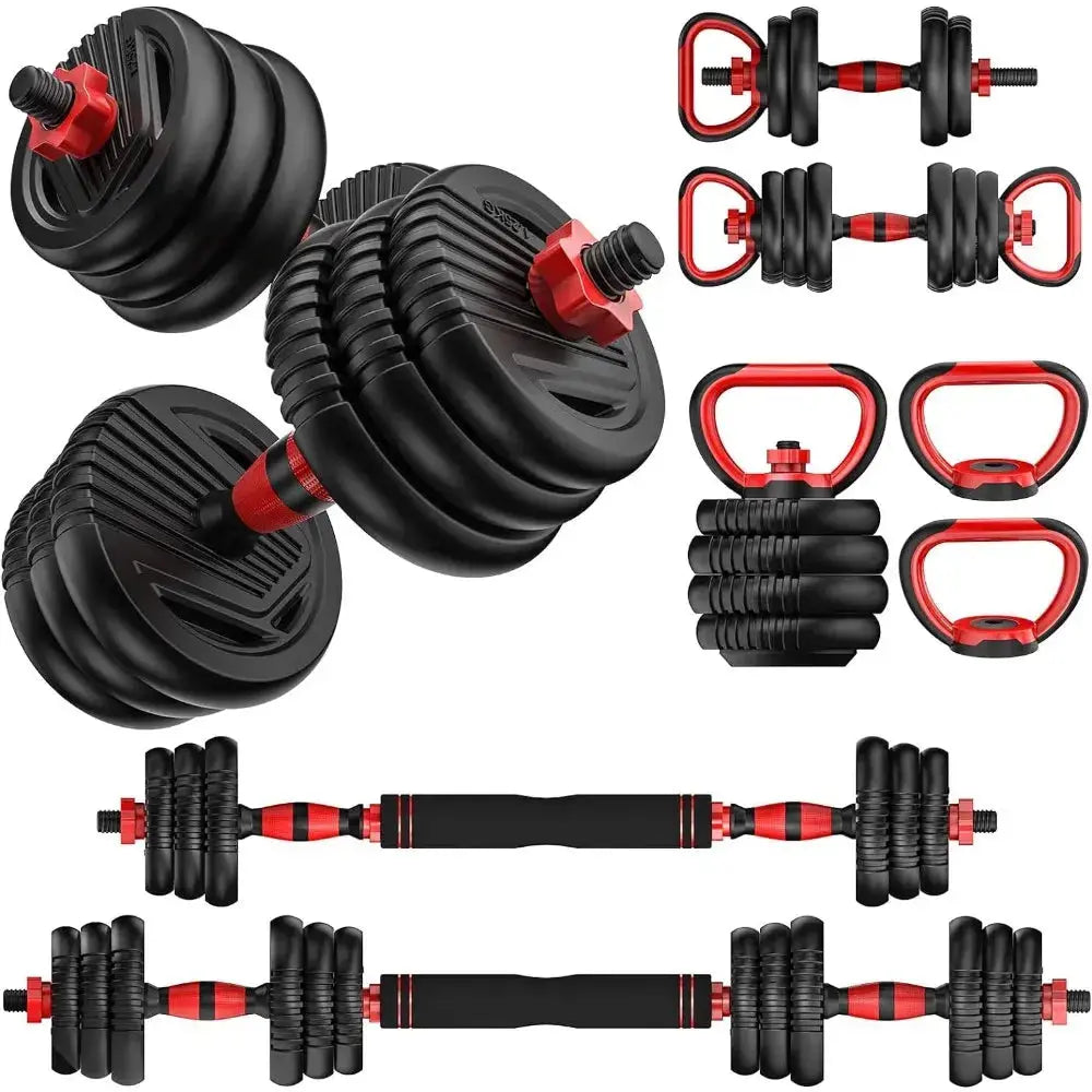 Space Saving Adjustable Dumbbell Set 20-90lbs 24 Hour Sport