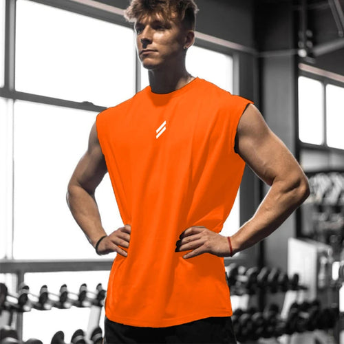 Fitness Sports Tank Top Men Breathable Loose Mesh Training