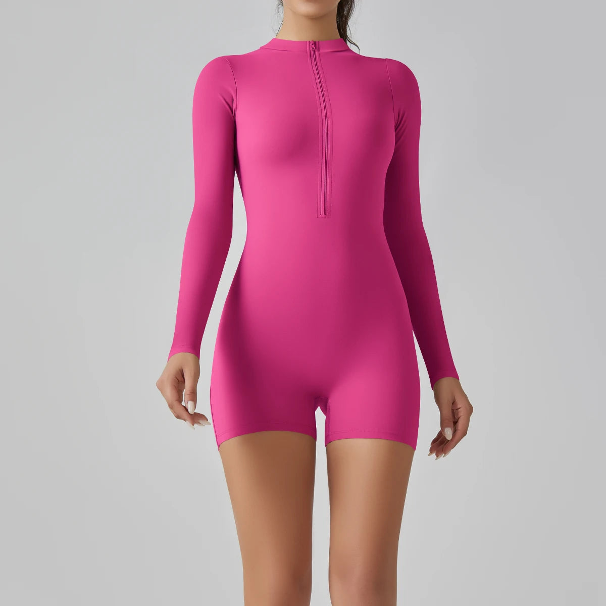 Zipper Tracksuit Set Women Yoga Jumpsuit