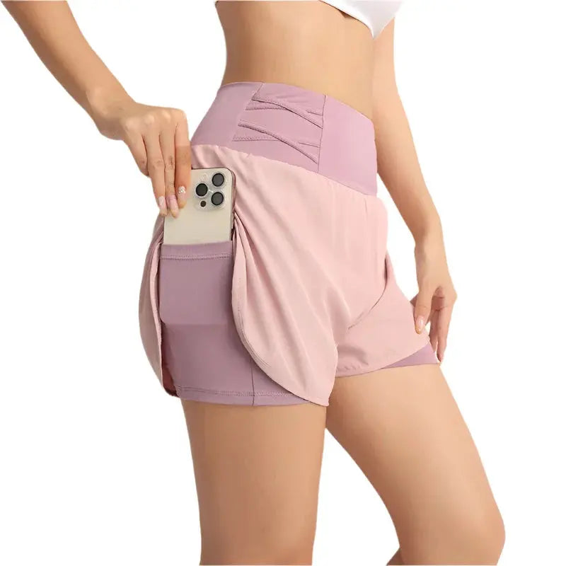 women workout shorts with pockets high waist design