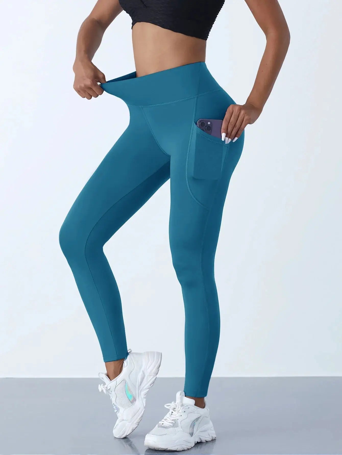 High Waist Women's Yoga Leggings with Pockets THRIXINE
