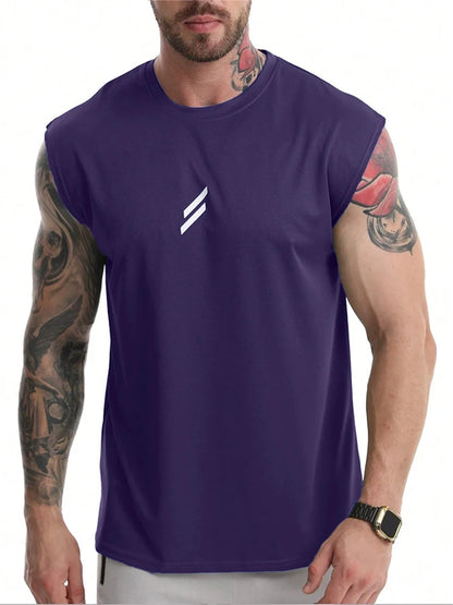 Fitness Sports Tank Top Men Breathable Loose Mesh Training