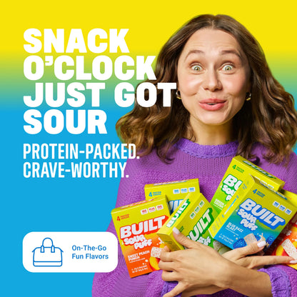 blue razz blast sour puff protein snack box 12 pack

