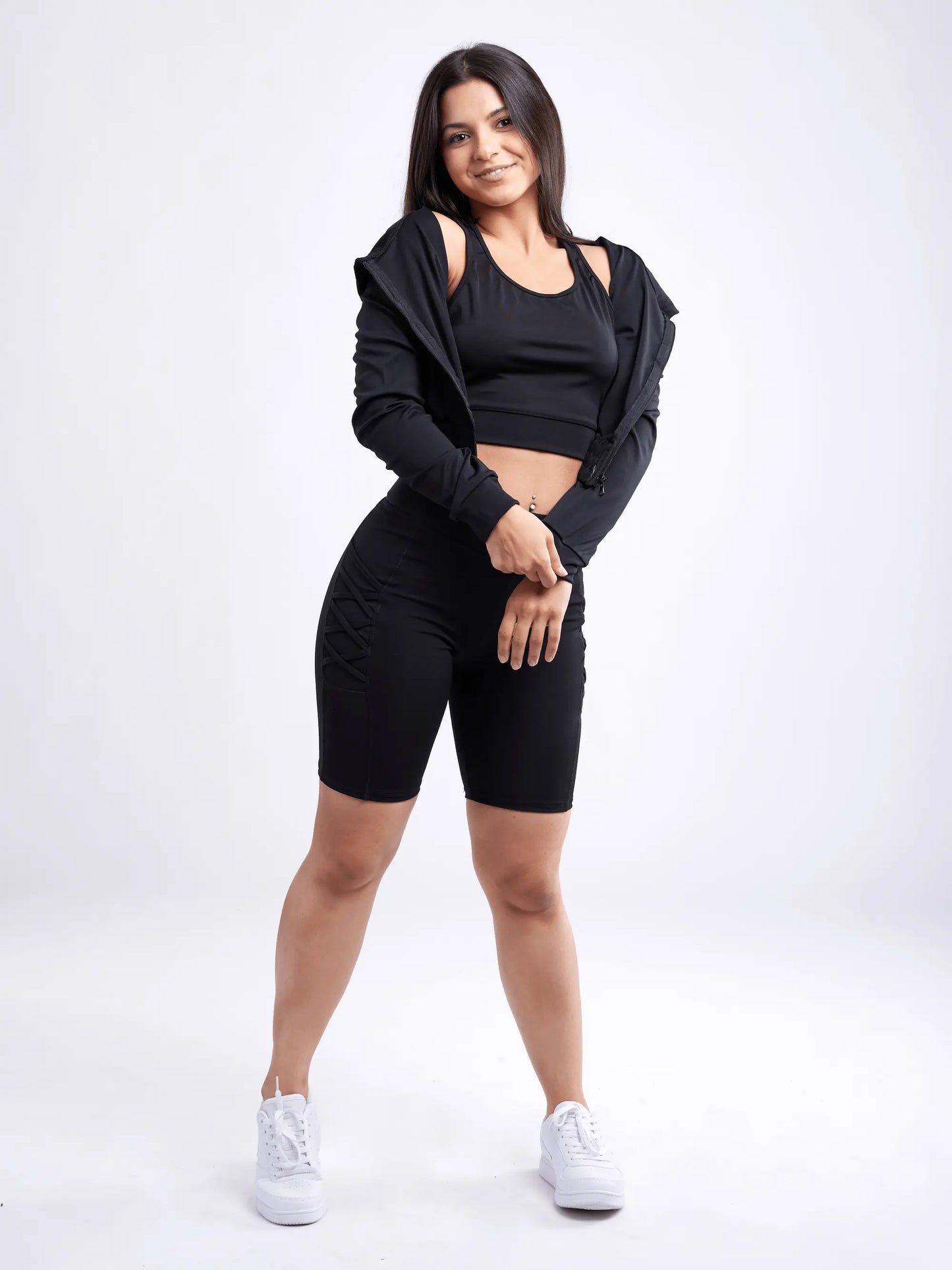 mid thigh workout shorts for women with stylish design