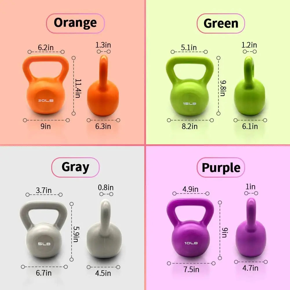 flat base kettlebell for stable storage and exercises