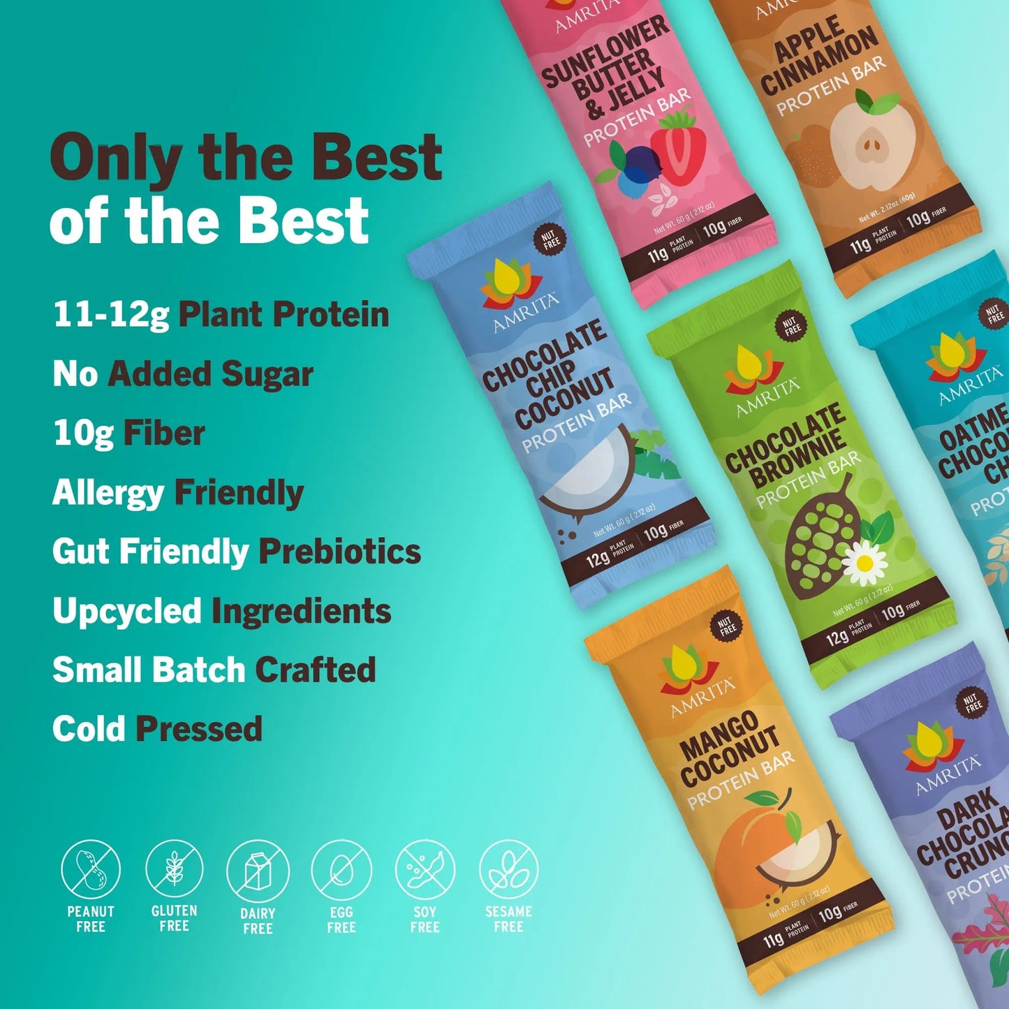 High Protein Bars Variety Pack Amrita Health Foods