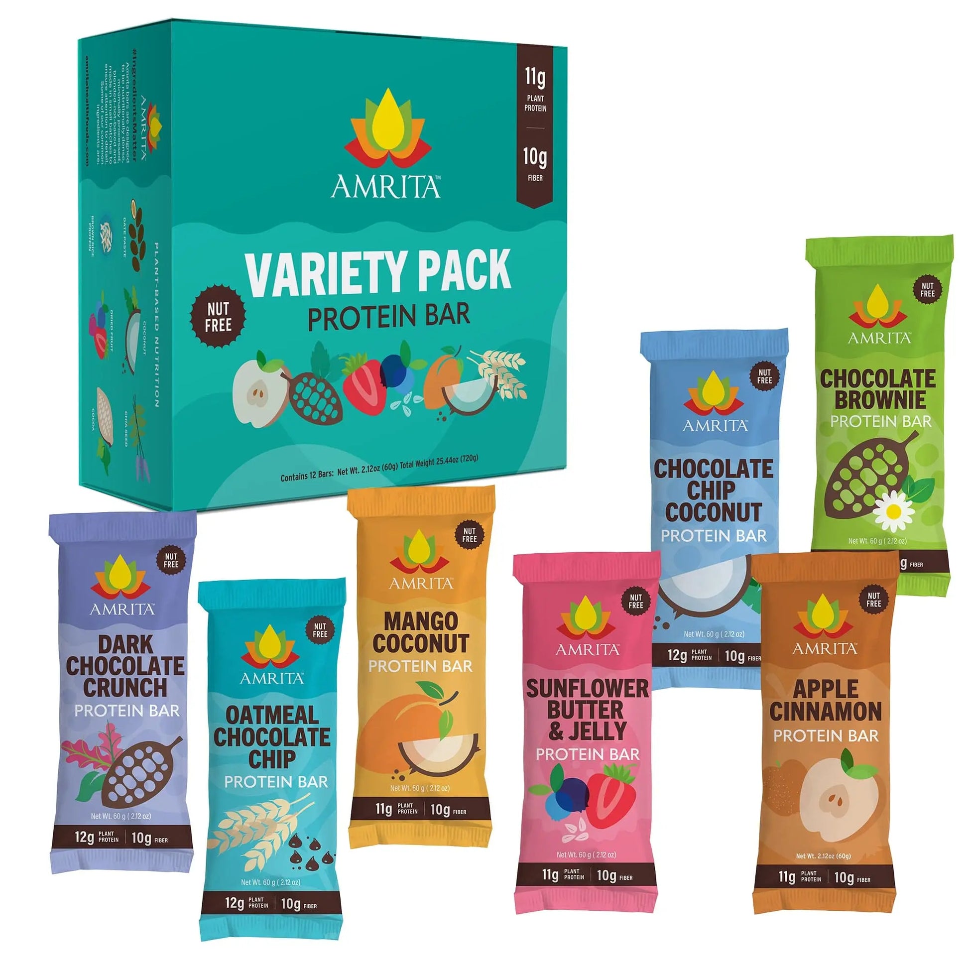 High Protein Bars Variety Pack Amrita Health Foods
