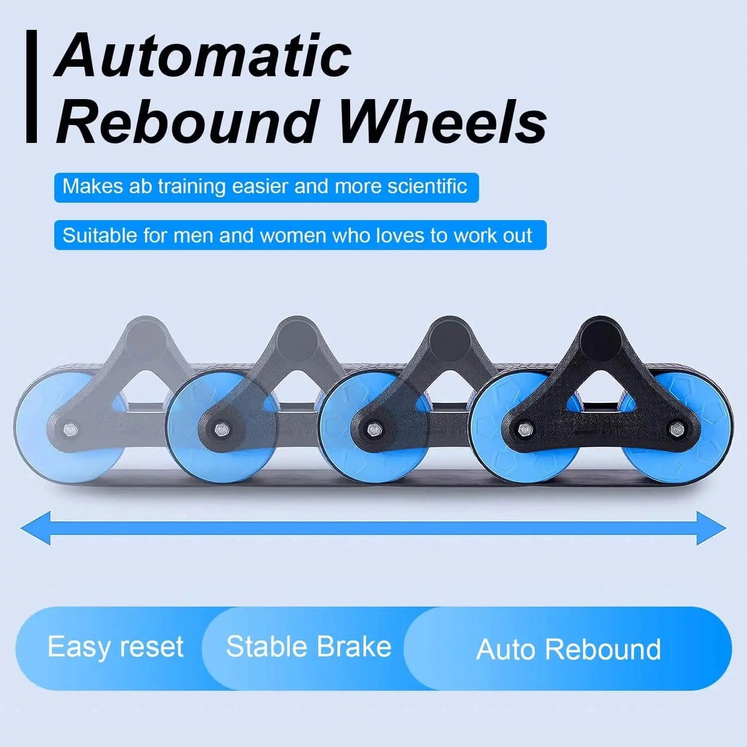 Automatic Rebound Anti-Slip AB Roller Wheel DailySale