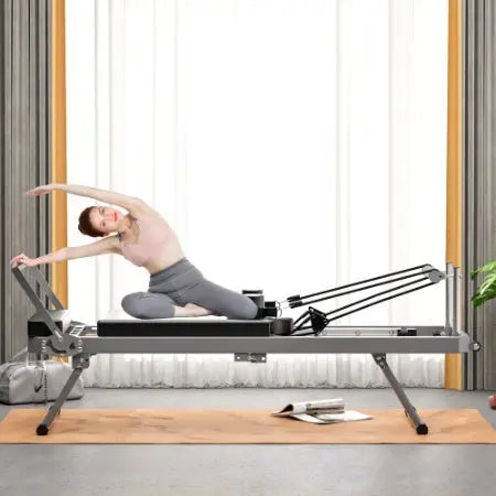 foldable pilates reformer machine for home workouts
