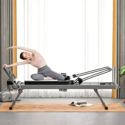 foldable pilates reformer machine for home workouts
