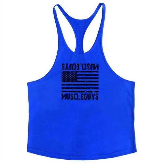 Fashion Bodybuilding Cotton Gym Sleeveless Shirt