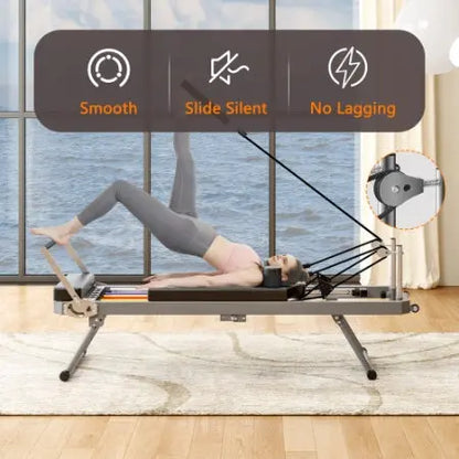 compact foldable pilates machine for small spaces
