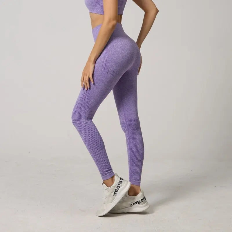 Fitness Running Yoga Pants High Waist Yellow Angel