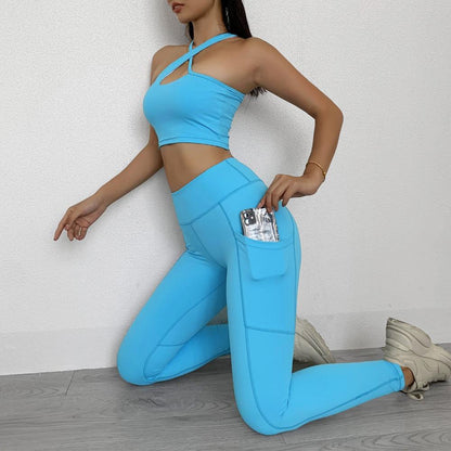 Sportwear Women Yoga Sets Fitness Wear 2peice Suits